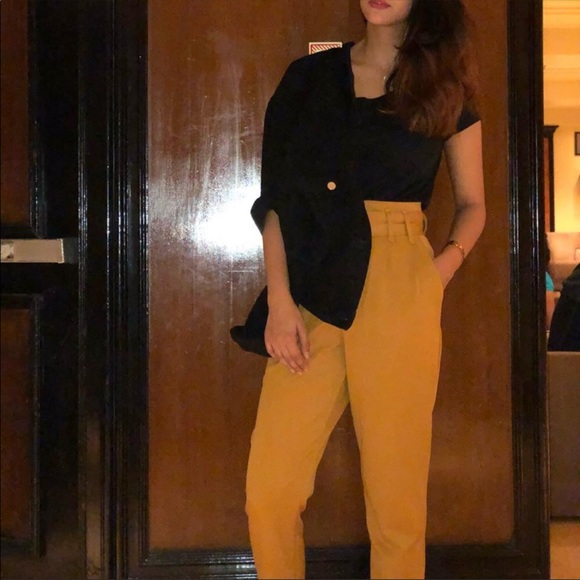 Zara mustard pants with belt XS - Picture 4 of 4